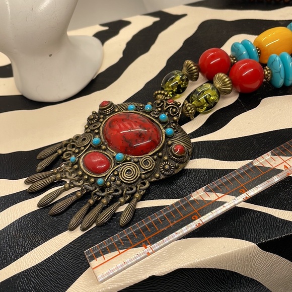 Large Statement Bead Necklace - Picture 5 of 9